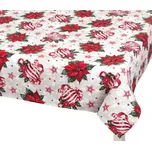 Bellatex Ubrus VÁNOCE Vánoční ozdoby Červená,Zelená,Bílá, rozměr 120x140 cm