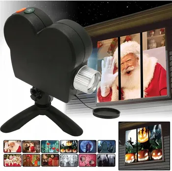 Vánoční dekorace LED laserová projekční lampa s vánočním a halloweenským motivem