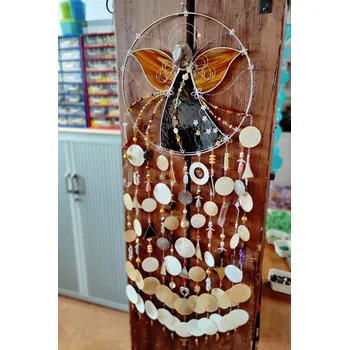 Andělská zvonkohra Tiffany Tichý průvodce 40x110cm KřídlAndělů