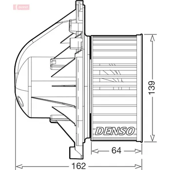 Klimatizace automobilu vnitřní ventilátor DENSO DEA05011