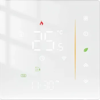 vypínač Termostat pokojové teploty 88 x 88 mm Zigbee pro vodní podlahové vytápění Chytrá domácnost Programovatelný týdenní režim Aplikace bílá