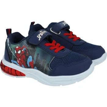 Chlapecká obuv MARVEL Spiderman SP4345 ORIGINÁLNÍ DĚTSKÉ BOTY SE SVÍTÍCÍ PODRÁŽKOU 28