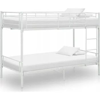 Postel Dřevěná manželská postel VidaXL 90x200 cm bílá