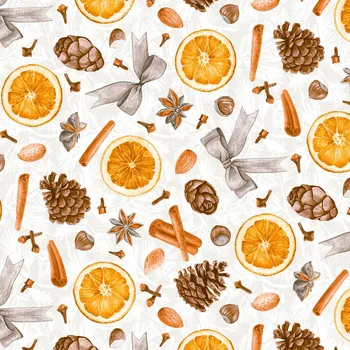 VÁNOČNÍ 049 Dekorační vánoční látka, šířka 140 Cm, barva 001