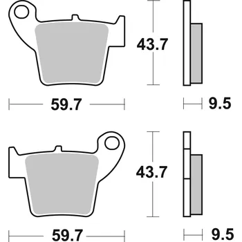 Brzdová destička Sada brzdových destiček, vždy 4 kusy v sadě BREMBO 07106