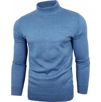 Pánský svetr Rolák rolák, elegantní, pohodlný, Bavlna světle modrý vel. XL