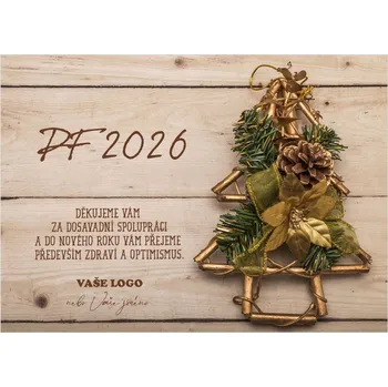 Vánoce Novoročenka 506 – Pozlacený vánoční stromek