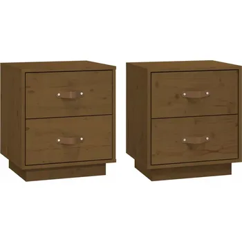 Noční stolek Světlá borovice noční stolek 40x34x45 cm, medově hnědá