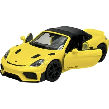 autíčko WELLY PORSCHE 718 SPYDER RS ŽLUTÝ 1:34 NOVÝ KOVOVÝ MODEL 43856