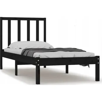 Postel Jednolůžková dřevěná postel 75x190 cm černá