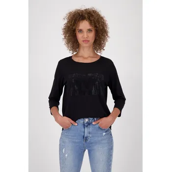 Dámské tričko Tričko Monari 8800 černé rukáv kamínky Velikost: 38