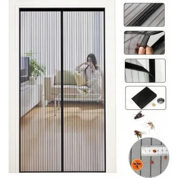 Obraz MAGNETICKÁ SÍŤ PROTI KOMÁRŮM NA BALKONOVÉ DVEŘE, UZATVÁŘENÁ 80x240cm