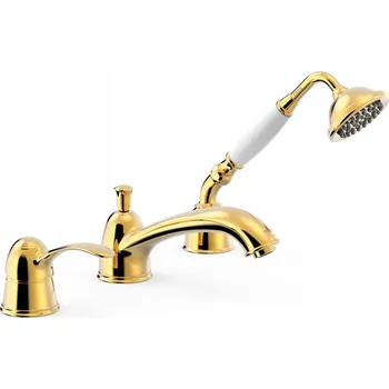 Vodovodní baterie Vanová baterie na okraj vany TRES CLASIC zlatá