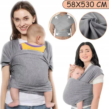 Šátek na nošení dítěte UNIVERZÁLNÍ ŠÁTEK NA NOŠENÍ DĚTÍ, SNADNÉ NOŠENÍ, NASTAVITELNÝ UNISEX