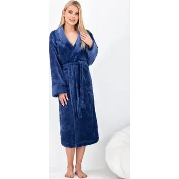 Dámské noční prádlo Dámský župan LaL 2591 Sky Tmavě modrá XL