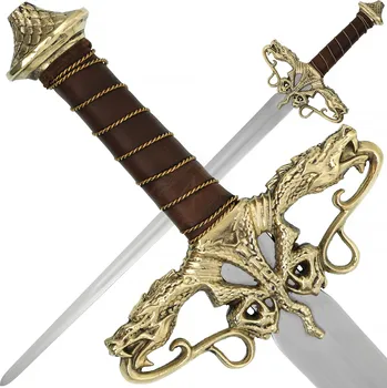 Replika zbraně Leier Meč dračí král Ozzy s ornámentální záštitou