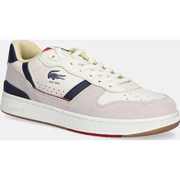 Pánská obuv Kožené tenisky Lacoste T-CLIP 48SMA0103 béžová 01A, EUR 41