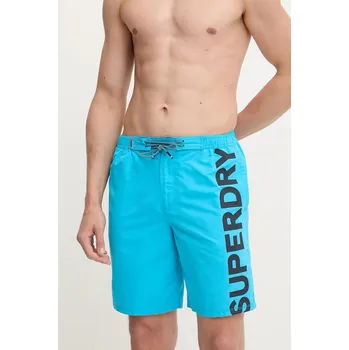 Pánské kraťasy Plavkové šortky Superdry modrá barva, M3010238A-VZA M3010238A.VZA 55X, vel. S