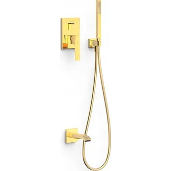 Vodovodní baterie TRES Slim Exclusive Podomítková vanová a sprchová sada 20228007OR