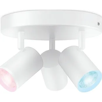 Nástěnné svítidlo WiZ Colors 8719514554511 IMAGEO přisazené stropní bodové svítidlo 3xGU10 | 3x5W | 345lm | 2200-6500K | RGB - bílá