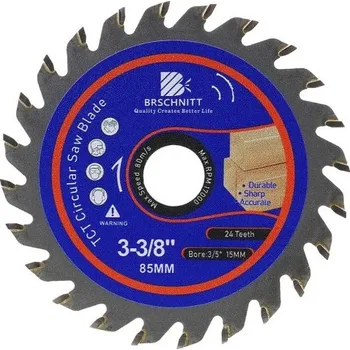 Pilový kotouč Řezný kotouč 85mm mini pila BRSCHNITT TCT pilový list s karbidovým břitem na dřevo plasty kompozity dřevoobráběcí kotouč pro pokosové pily