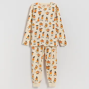 Dětská móda Reserved - Dvoudílné pyžamo - pšeničná - 590GP-12X - 590GP-12X-U86