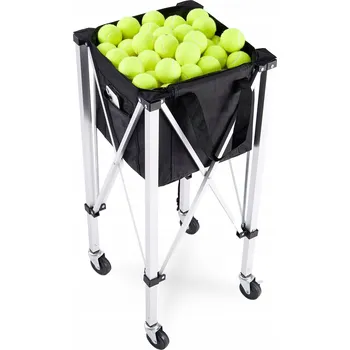 Tenisový míč SucceBuy Vozík na tenisové míče, kapacita 150 míčů, 3,65 kg, hliníková slitina