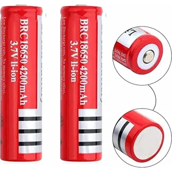 Článková baterie BATERIE NABÍJECÍ BATERIE ČLÁNEK LITHIUM-ION 3.7V 18650 VÝKONNÝ 6800mAh 2ks