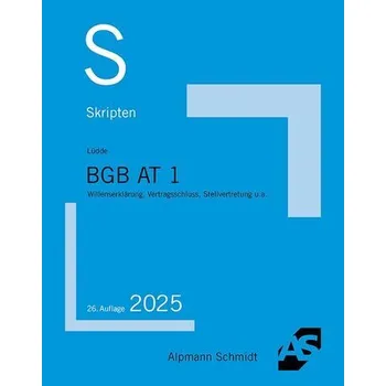 Skript BGB AT 1 - Lüdde, Jan Stefan [DE] (2025, Brožovaná, Alpmann Schmidt)