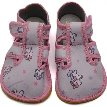 Chlapecké bačkory Barefoot bačkory RAWEKS ZUZIA ZA02 jednorožec Velikost: 21
