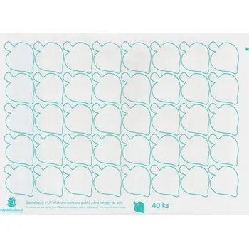 samolepka Zelená domácnost UV samolepky snímatelné listy lípy 40 ks