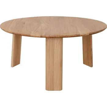 Konferenční stolek KATMANDU Konferenční kulatý stůl Monti, přírodní, masiv dub, rozměr 34x71x71cm
