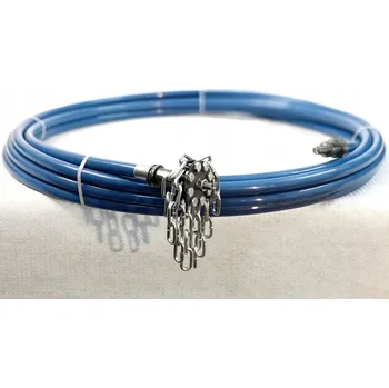 Čistič komínů Turbo kartáč na čištění komína 12 metrů + 3 hlavice