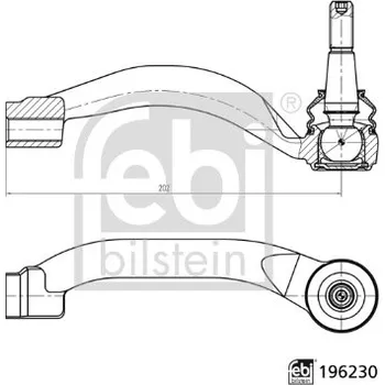 Čep řízení Hlava příčného táhla řízení - čep řízení FEBI BILSTEIN 196230