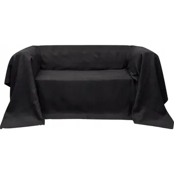 Prostěradlo Přehoz na postel Shumee polyester 210 cm x 280 cm černý