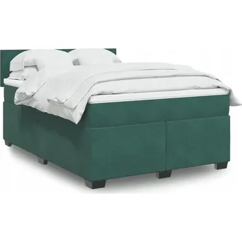 Postel Čalouněná dvoulůžková postel VidaXL 160x200 tmavě šedá (betonový vzhled), bílá