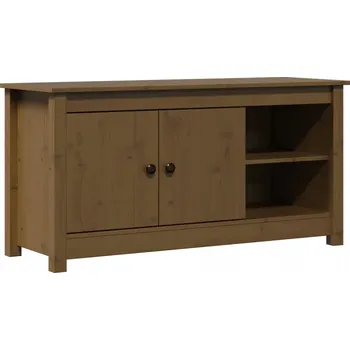 Televizní stolek TV stolek z borovicového dřeva 103x36,5x52 cm medově hnědý