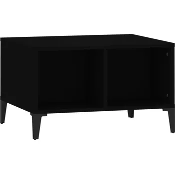 Konferenční stolek Industriální konferenční stolek s úložným prostorem, 60x50x36,5 cm, černý