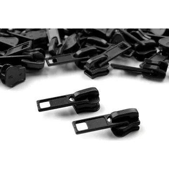 Zip Jezdec ke kostěným zipům No 5, malé, 11/322 černá