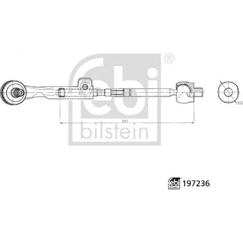 Čep řízení Axiální kloub příčného táhla řízení FEBI BILSTEIN 197236