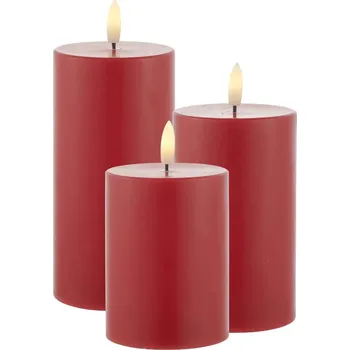 Svíčka Sirius LED svíčka Sille Exclusive Scarlet (sada 3 ks)