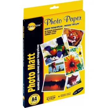 Fotopapír MATNÝ FOTOGRAFICKÝ PAPÍR A4 190G/M2 50 KS YELLOW ONE