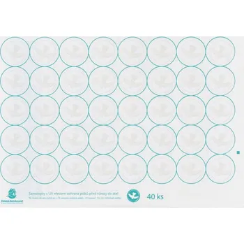 samolepka Zelená domácnost UV samolepky snímatelné kolečka 40 ks