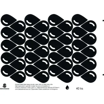 samolepka Samolepky kapky černé - 40 ks
