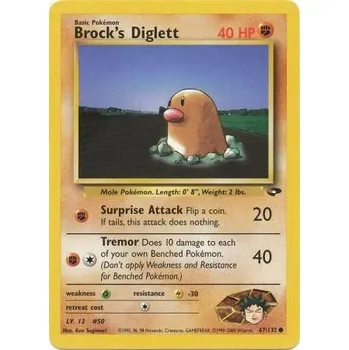 Karetní hra Pokémon GC 067/132 Brock´s Diglett - Gym Challenge Stav: Excellent