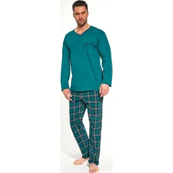 Pánské pyžamo Pyžamo pánské Cornette 217 George zelené Barva: Zelená, Velikost: L