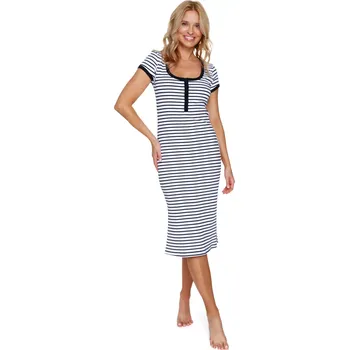 Dámská noční košile Doctor Nap 7242 Navy Stripes