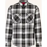 Hugo Pánská Flanelová Košile Egrin Relaxed Fit, černá / bílá, 38