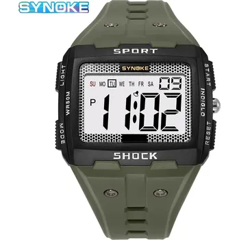 Hodinky SYNOKE sportovní hodinky – voděodolné, velký displej Barva (Varianta): Tmavě zelená