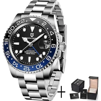 Hodinky Automatické hodinky Pagani – GMT, safírové sklíčko Barva (Varianta): Modrá